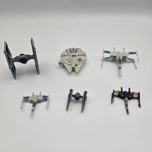 Bundle Of 6 Misc Star Wars Vehicle Figurines Diecast Micro Machines